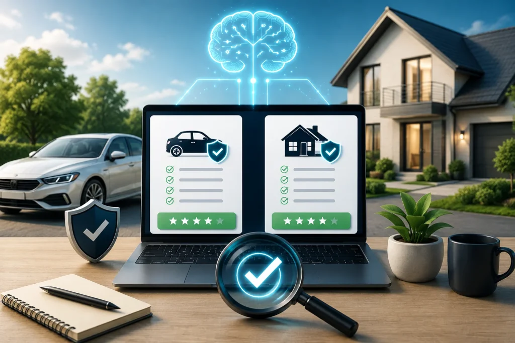 Come usare l'intelligenza artificiale per confrontare assicurazioni auto e casa