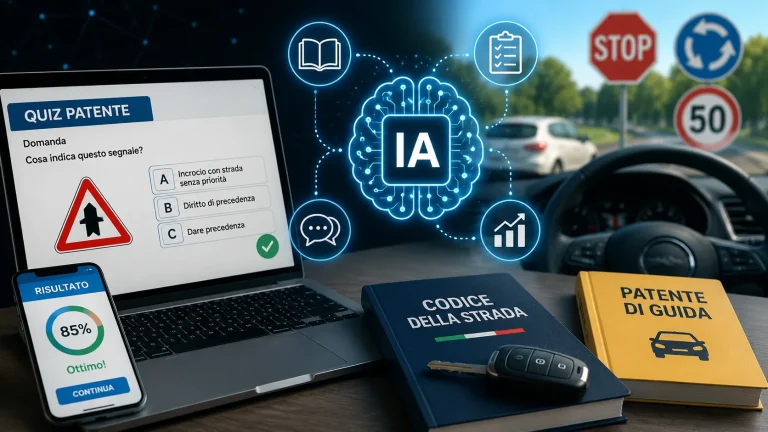 Intelligenza artificiale usata per studiare i quiz di teoria della patente