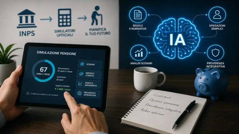Intelligenza artificiale usata per simulare la pensione e la previdenza integrativa
