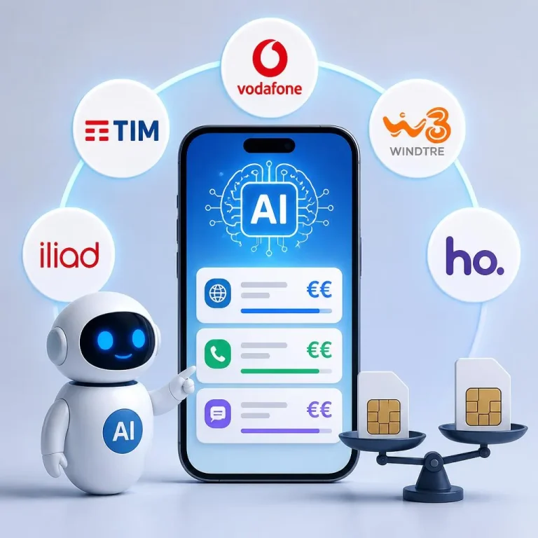 Intelligenza artificiale che confronta tariffe telefoniche e operatori mobili