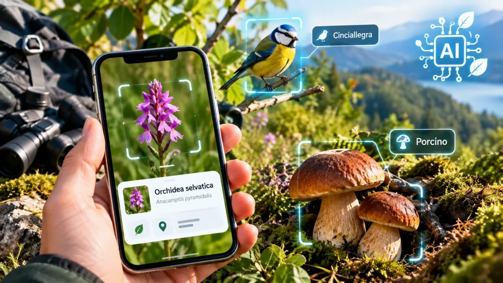 Come usare l'IA per riconoscere piante, uccelli e funghi in natura