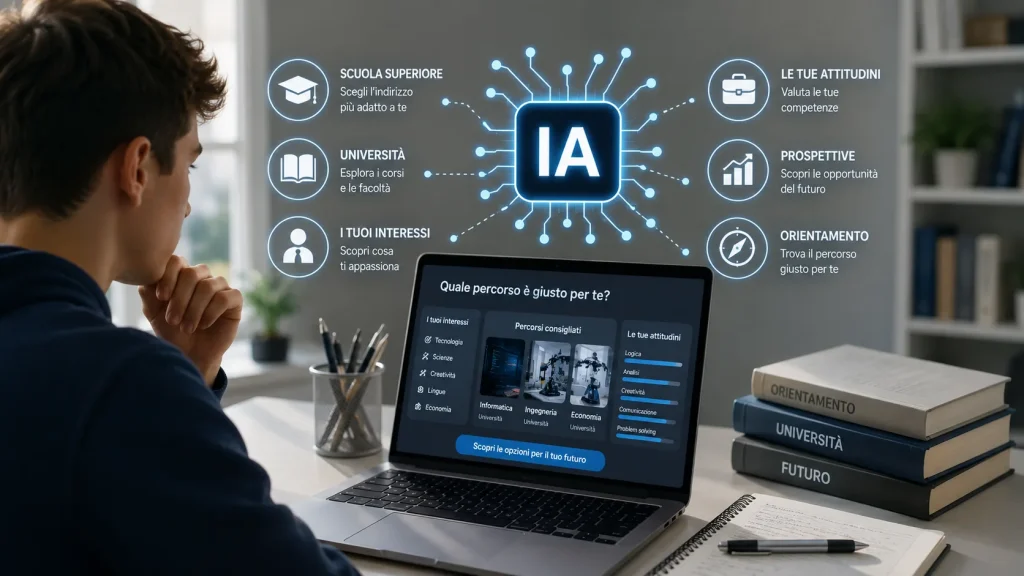 Intelligenza artificiale usata per orientarsi nella scelta di scuola superiore o università