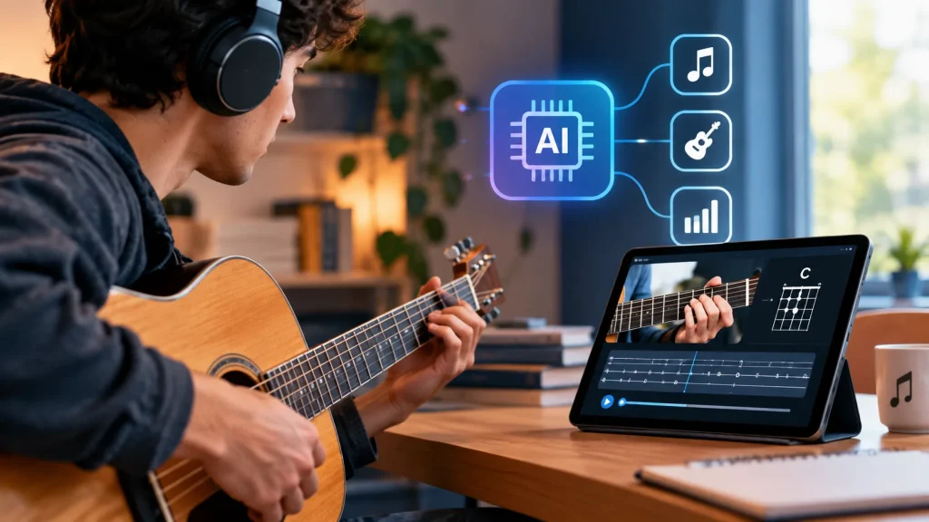 Intelligenza artificiale usata per imparare a suonare uno strumento musicale con feedback in tempo reale